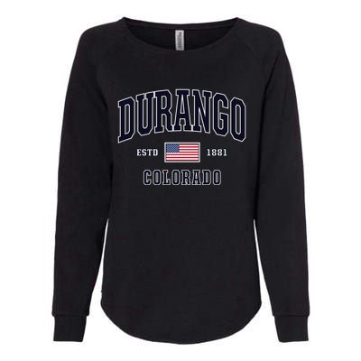 Usa Flag Stars And Stripes Durango Colorado Cool Gift Womens California Wash Sweatshirt