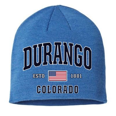 Usa Flag Stars And Stripes Durango Colorado Cool Gift Sustainable Beanie