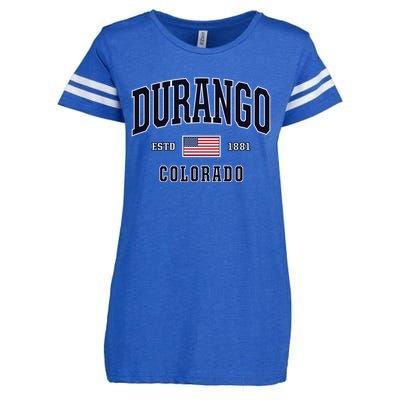 Usa Flag Stars And Stripes Durango Colorado Cool Gift Enza Ladies Jersey Football T-Shirt