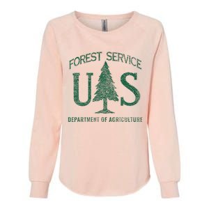 Us Forest Service (Distressed Green) Womens California Wash Sweatshirt