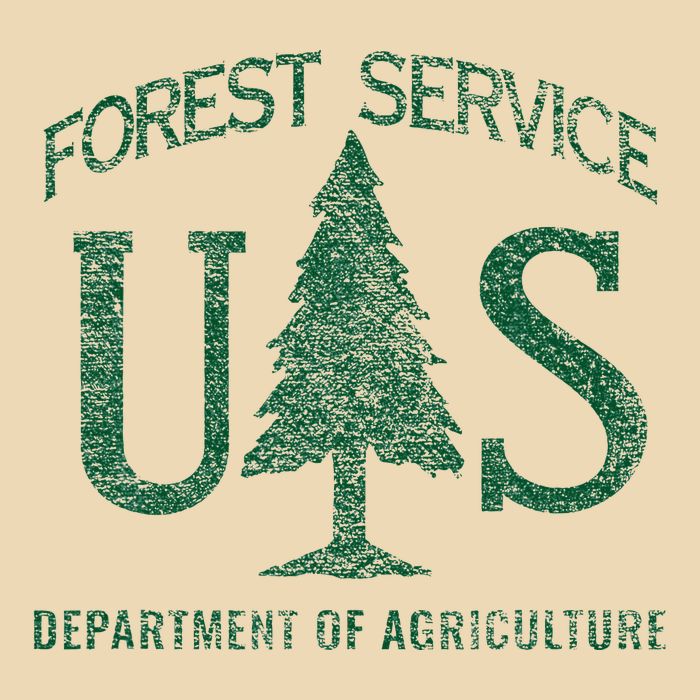 Us Forest Service (Distressed Green) Drawstring Bag