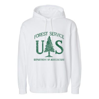 Us Forest Service (Distressed Green) Garment-Dyed Fleece Hoodie