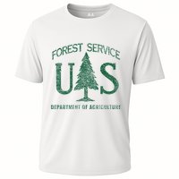 Us Forest Service (Distressed Green) Cooling Performance Crew T-Shirt