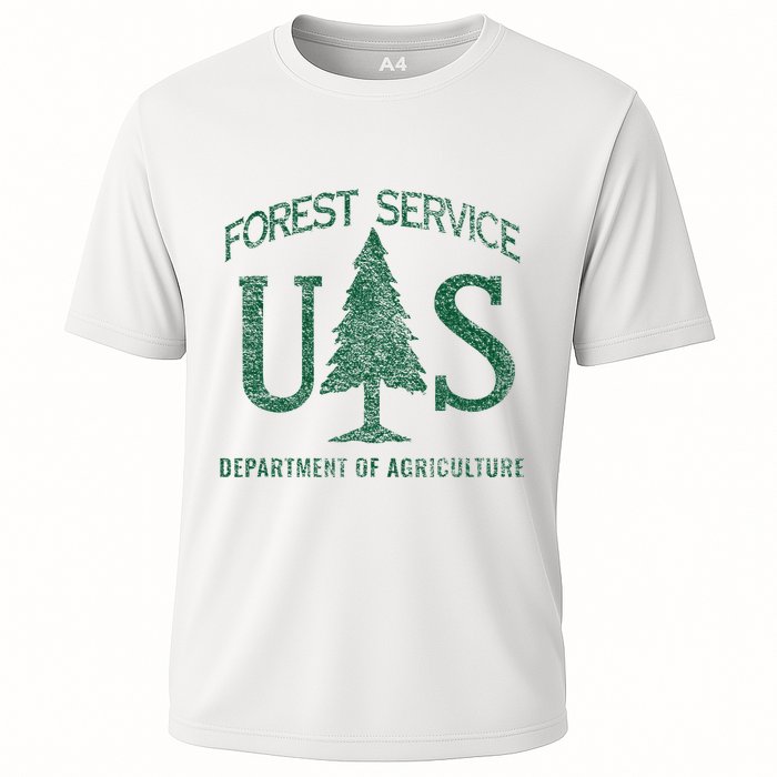 Us Forest Service (Distressed Green) Cooling Performance Crew T-Shirt