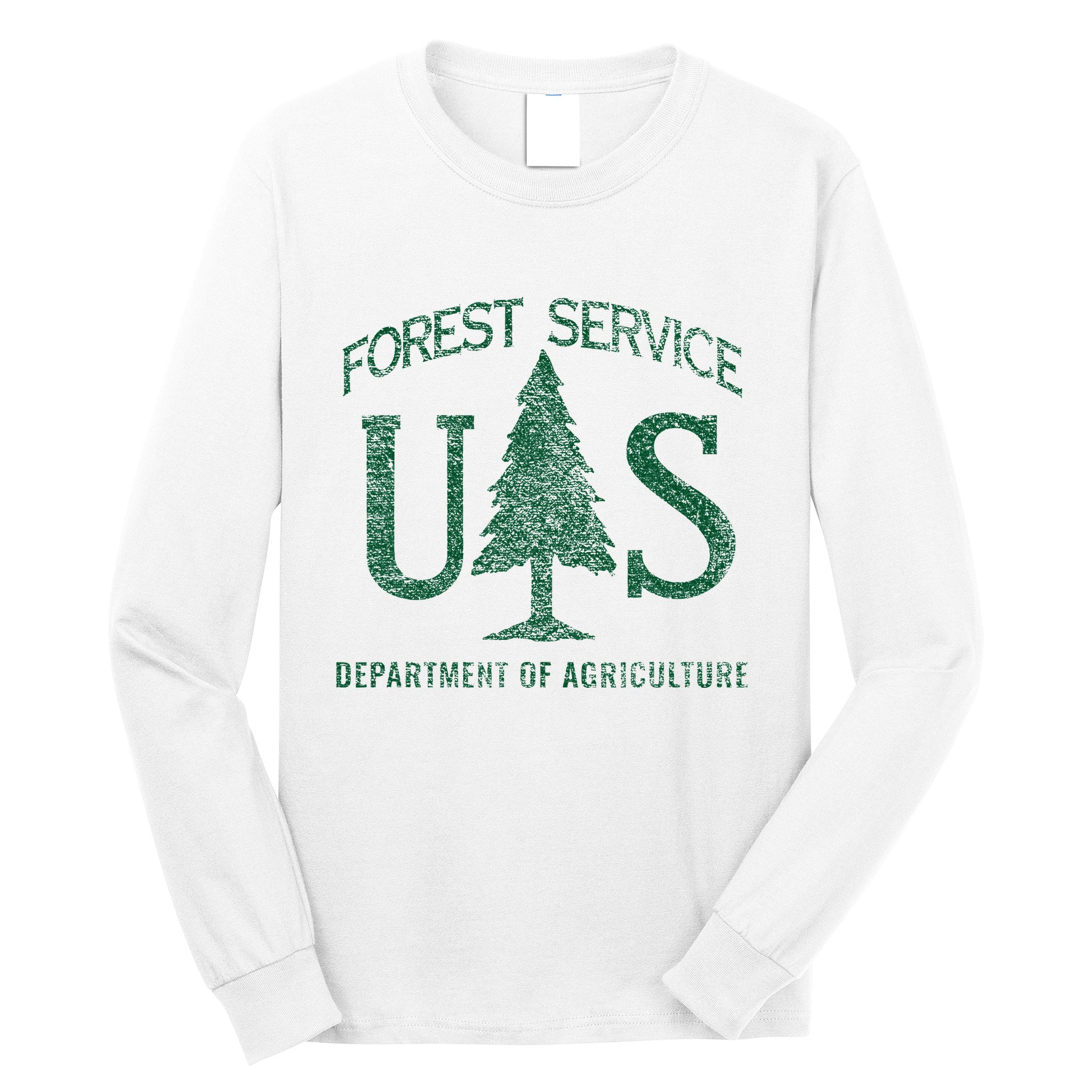 Us Forest Service (Distressed Green) Long Sleeve Shirt