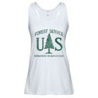 Us Forest Service (Distressed Green) Ladies Essential Flowy Tank