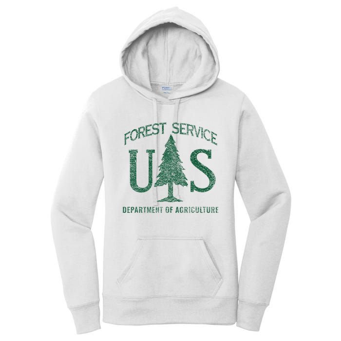 Us Forest Service (Distressed Green) Women's Pullover Hoodie