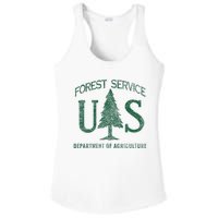 Us Forest Service (Distressed Green) Ladies PosiCharge Competitor Racerback Tank