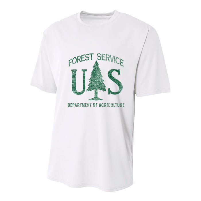 Us Forest Service (Distressed Green) Youth Performance Sprint T-Shirt