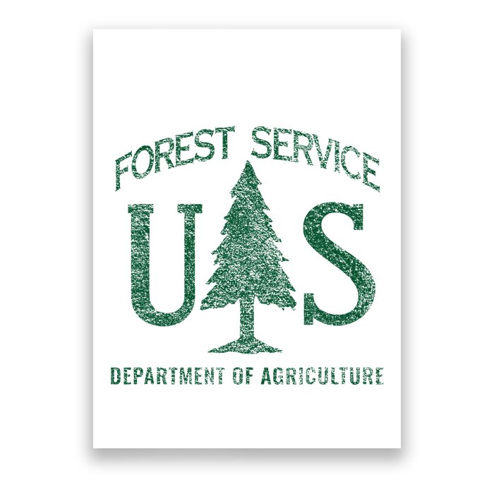 Us Forest Service (Distressed Green) Poster