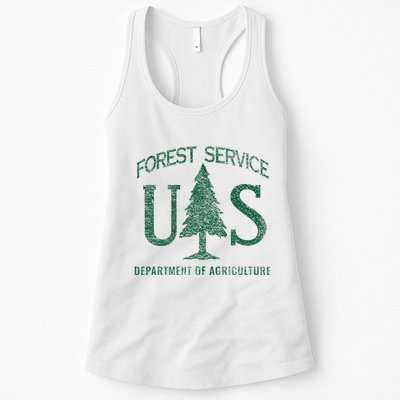 Us Forest Service (Distressed Green) Womens Tank Top