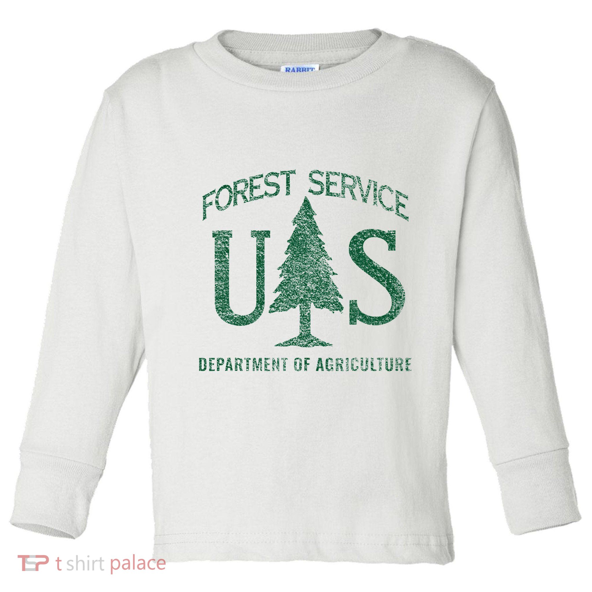 Us Forest Service (Distressed Green) Toddler Long Sleeve Shirt