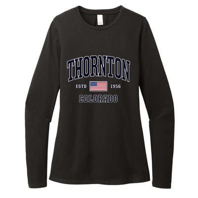 Usa Flag Stars And Stripes Thornton Colorado Meaningful Gift Womens CVC Long Sleeve Shirt