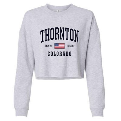 Usa Flag Stars And Stripes Thornton Colorado Meaningful Gift Cropped Pullover Crew