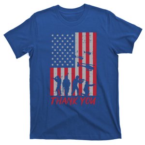 Us Flag Soldiers Helicopter Thank You Memorial Day Patriotic Gift T-Shirt