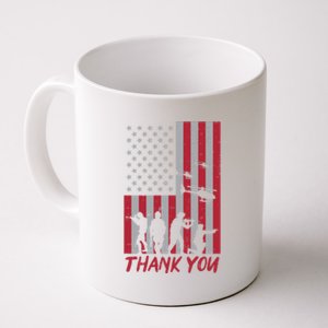 Us Flag Soldiers Helicopter Thank You Memorial Day Patriotic Gift Coffee Mug