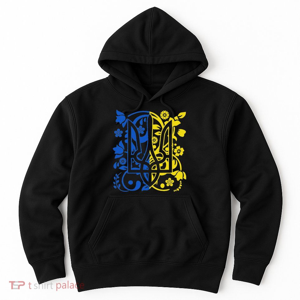 Ukraine Flag Symbol Flora Sunflower Ukrainian Pride Heart Hoodie