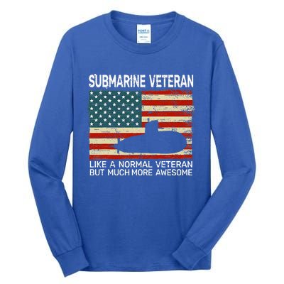 Usa Flag Submarine Veteran Tall Long Sleeve T-Shirt