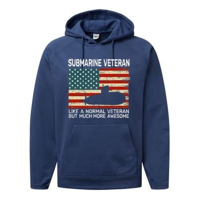 Usa Flag Submarine Veteran Performance Fleece Hoodie