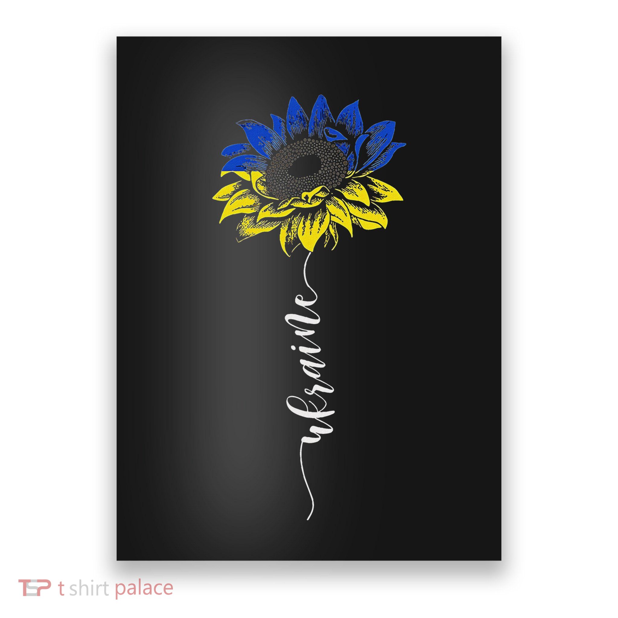 Ukraine Flag Sunflower Vintage Ukrainian Support Poster