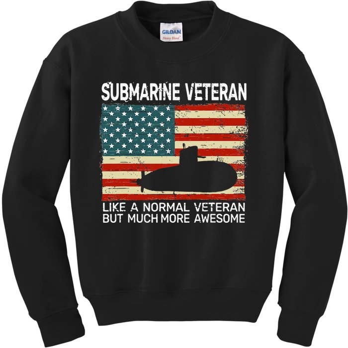 USA Flag Submarine Veteran For Men And Submarine For Men Kids Sweatshirt