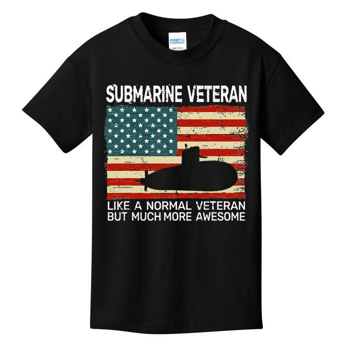 USA Flag Submarine Veteran For Men And Submarine For Men Kids T-Shirt