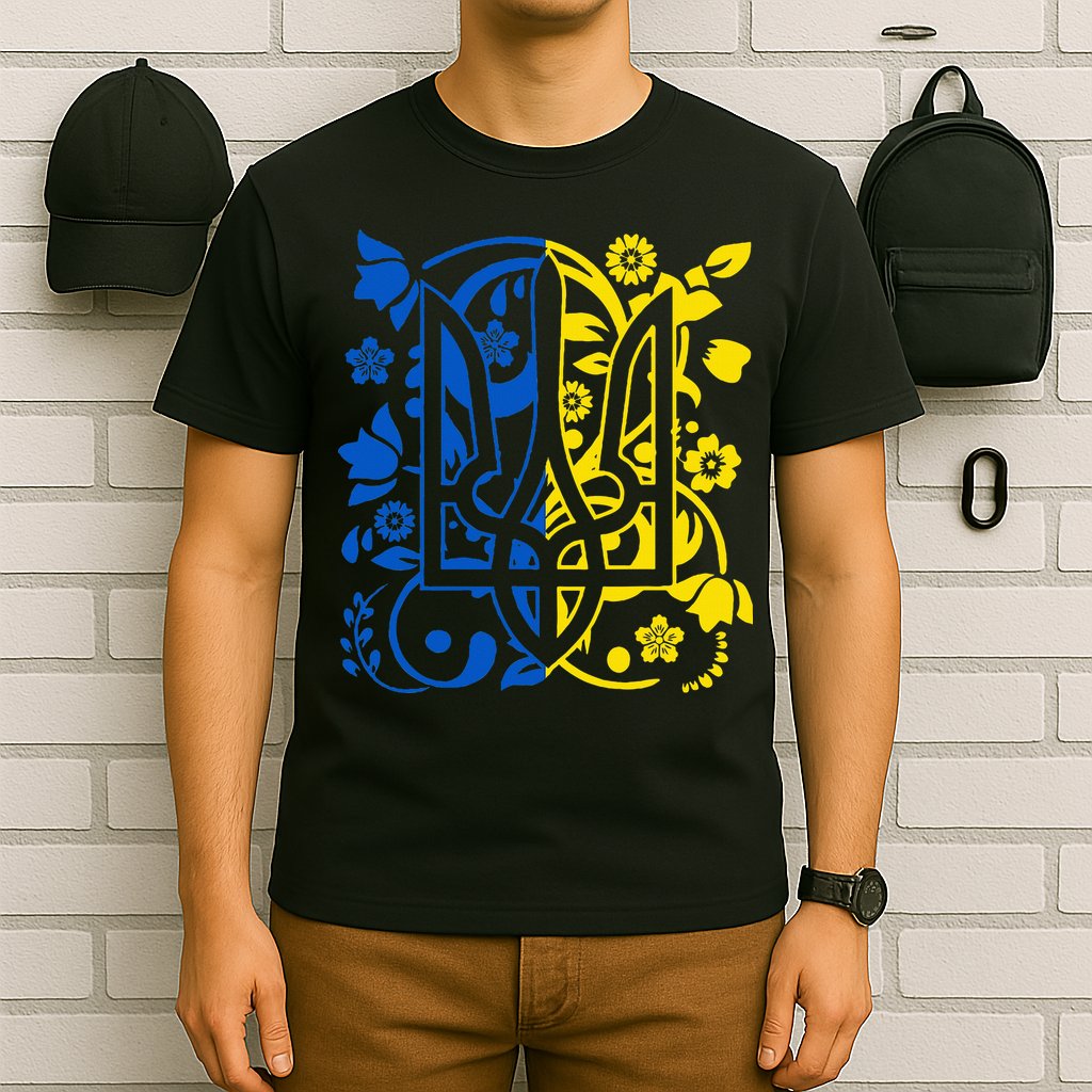 Ukraine Flag Symbol Flora Sunflower Ukrainian Pride Heart T-Shirt