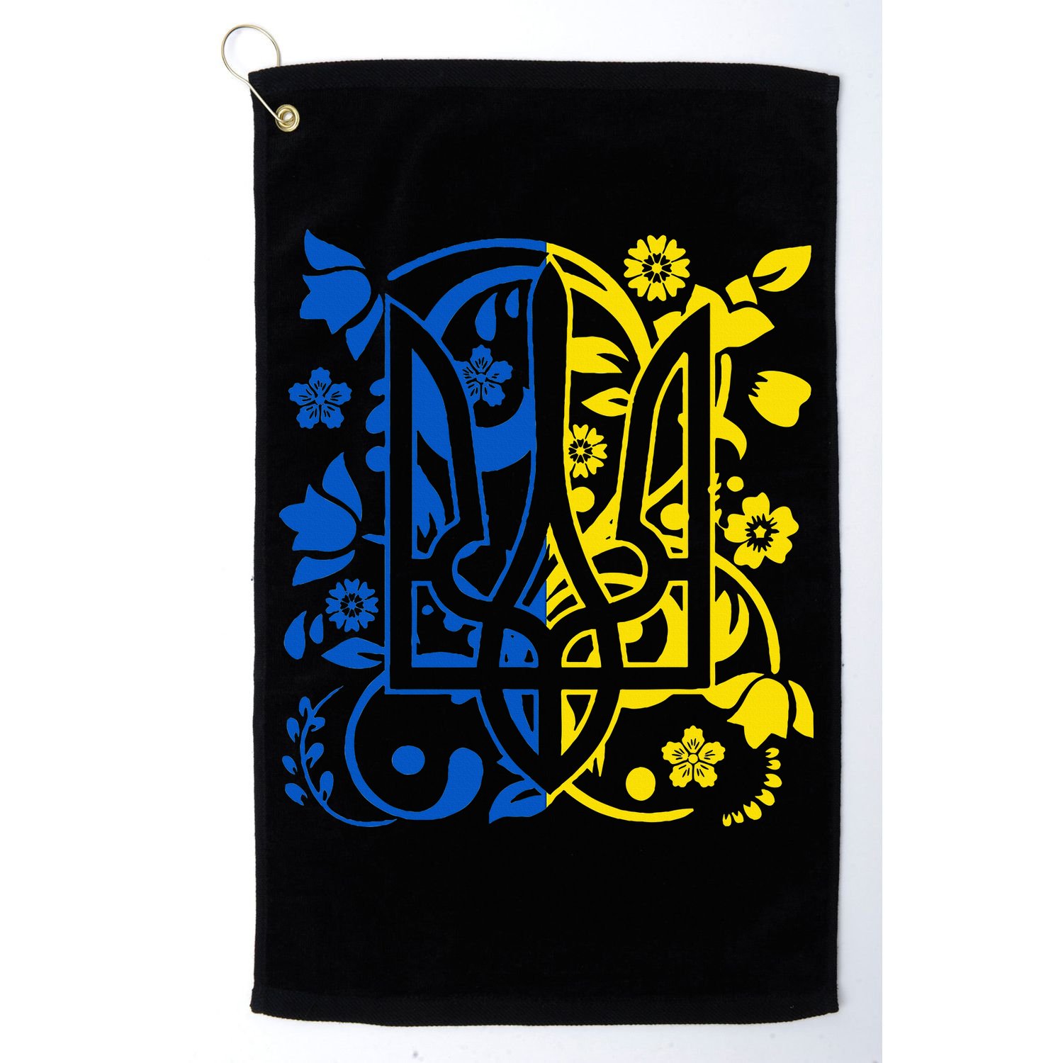 Ukraine Flag Symbol Flora Sunflower Ukrainian Pride Heart Golf Towel