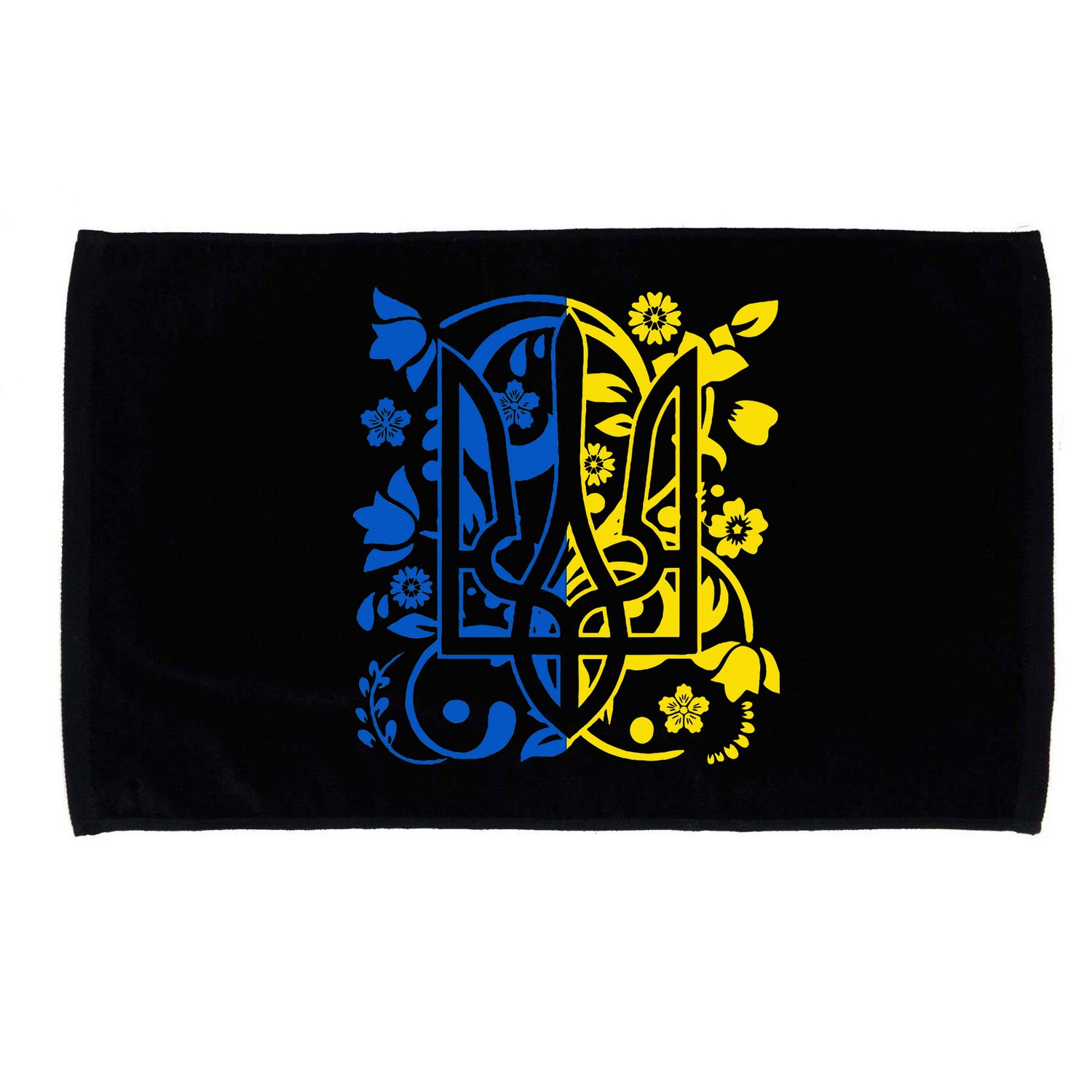Ukraine Flag Symbol Flora Sunflower Ukrainian Pride Heart Microfiber Hand Towel
