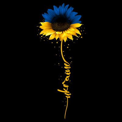 Ukrainian Flag Sunflower I Stand With Ukraine Peace T-Shirt