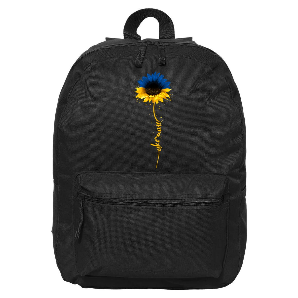 Ukrainian Flag Sunflower I Stand With Ukraine Peace 16 in Basic Backpack