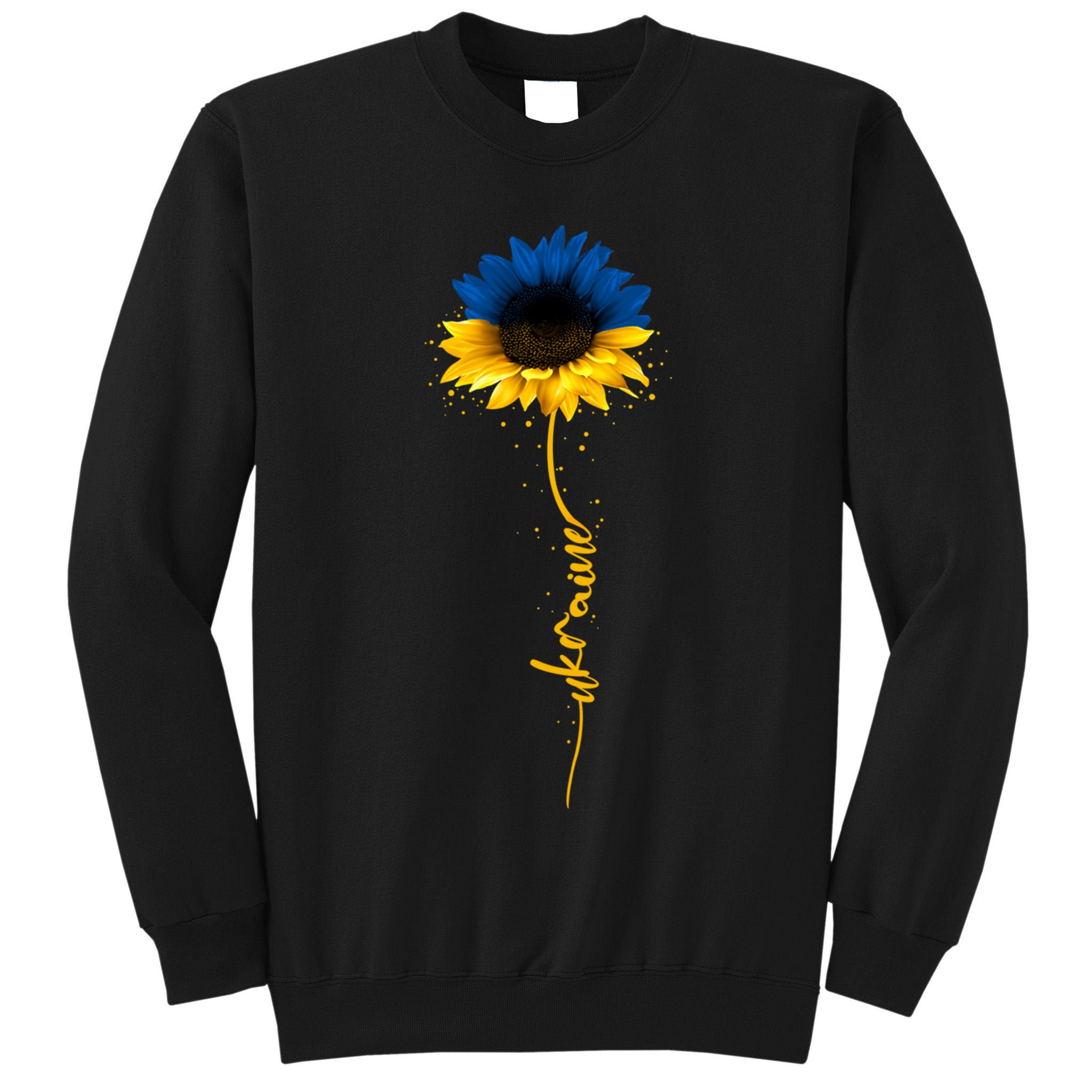 Ukrainian Flag Sunflower I Stand With Ukraine Peace Tall Sweatshirt