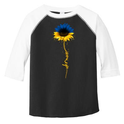Ukrainian Flag Sunflower I Stand With Ukraine Peace Toddler Fine Jersey T-Shirt