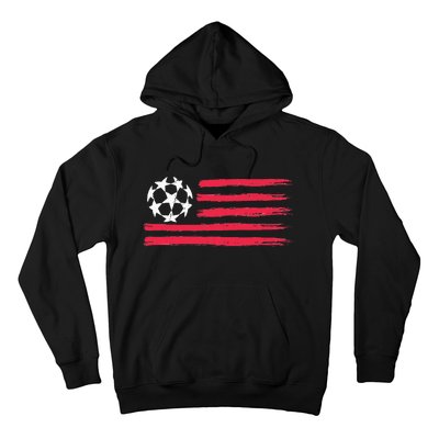 Usa Flag Soccer Ball Cool Futbol Equipment Hoodie