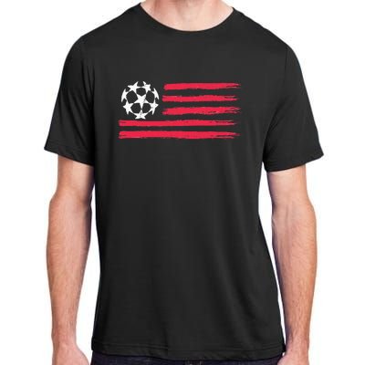 Usa Flag Soccer Ball Cool Futbol Equipment Adult ChromaSoft Performance T-Shirt