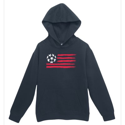 Usa Flag Soccer Ball Cool Futbol Equipment Urban Pullover Hoodie