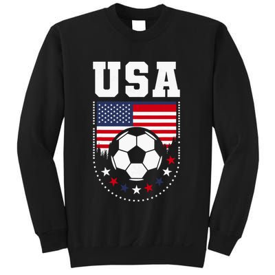 Usa Flag Soccer Fan Sweatshirt