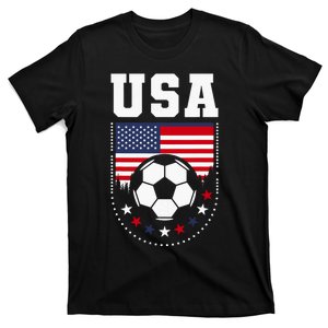 Usa Flag Soccer Fan T-Shirt