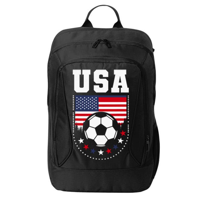 Usa Flag Soccer Fan City Backpack