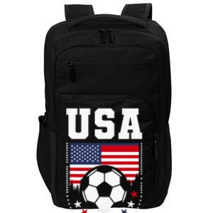 Usa Flag Soccer Fan Impact Tech Backpack