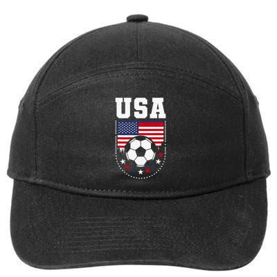 Usa Flag Soccer Fan 7-Panel Snapback Hat