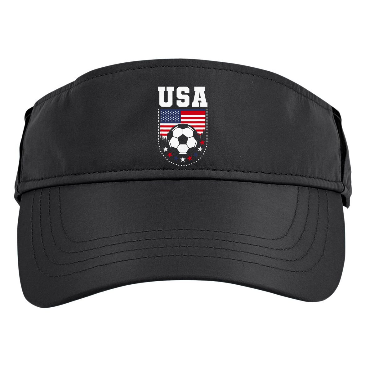 Usa Flag Soccer Fan Adult Drive Performance Visor