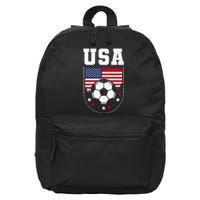 Usa Flag Soccer Fan 16 in Basic Backpack