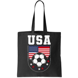 Usa Flag Soccer Fan Tote Bag