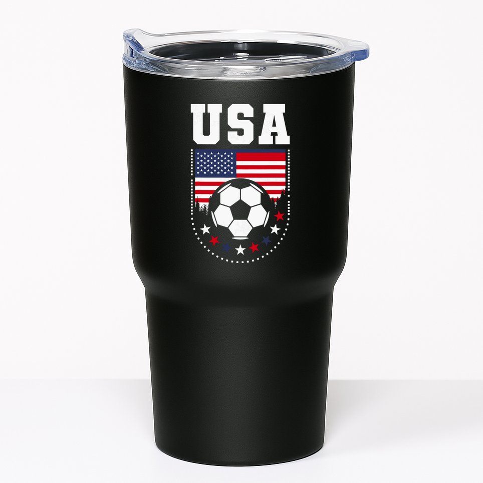 Usa Flag Soccer Fan Tumbler