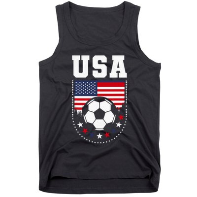 Usa Flag Soccer Fan Tank Top