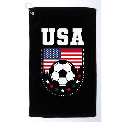 Usa Flag Soccer Fan Golf Towel
