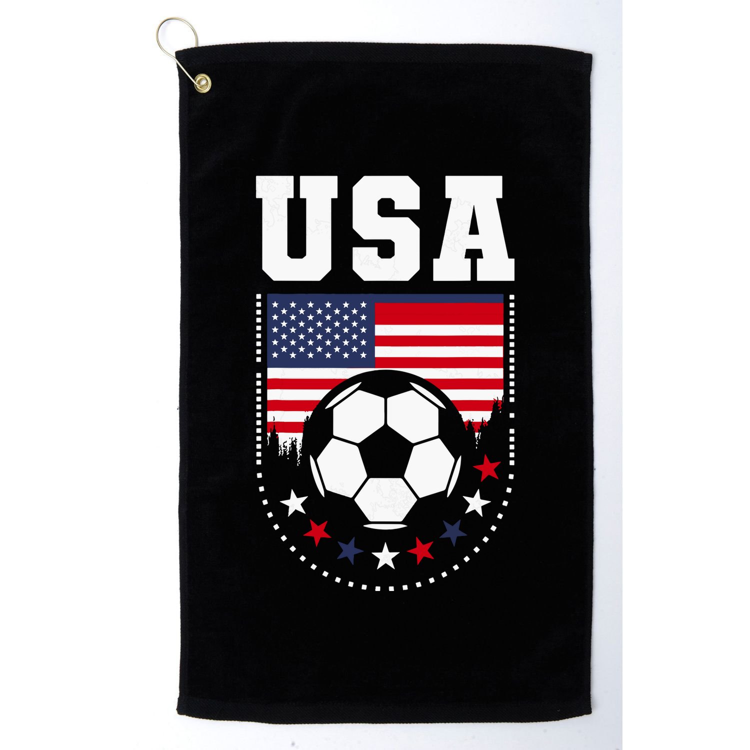 Usa Flag Soccer Fan Golf Towel