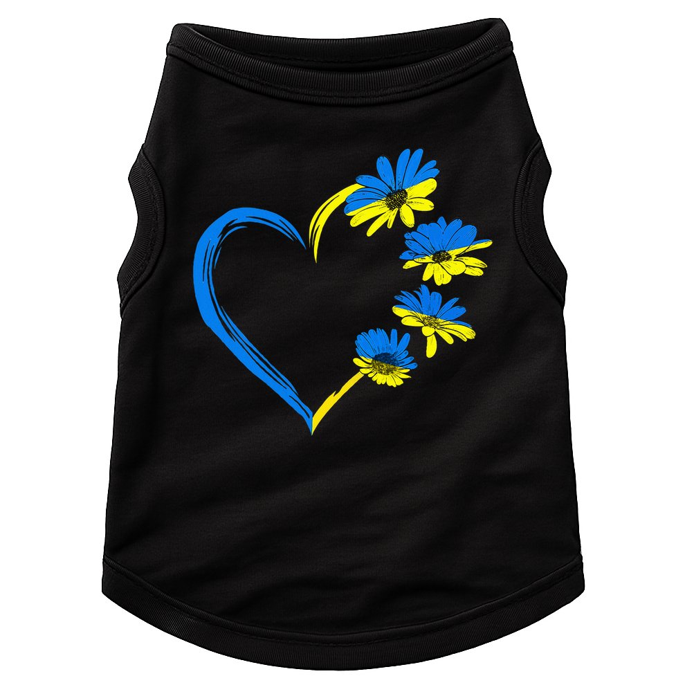 Ukraine Flag Sunflower Vintage Ukrainian Lovers Ukraine Doggie Tank