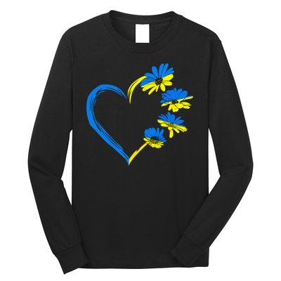 Ukraine Flag Sunflower Vintage Ukrainian Lovers Ukraine Long Sleeve Shirt